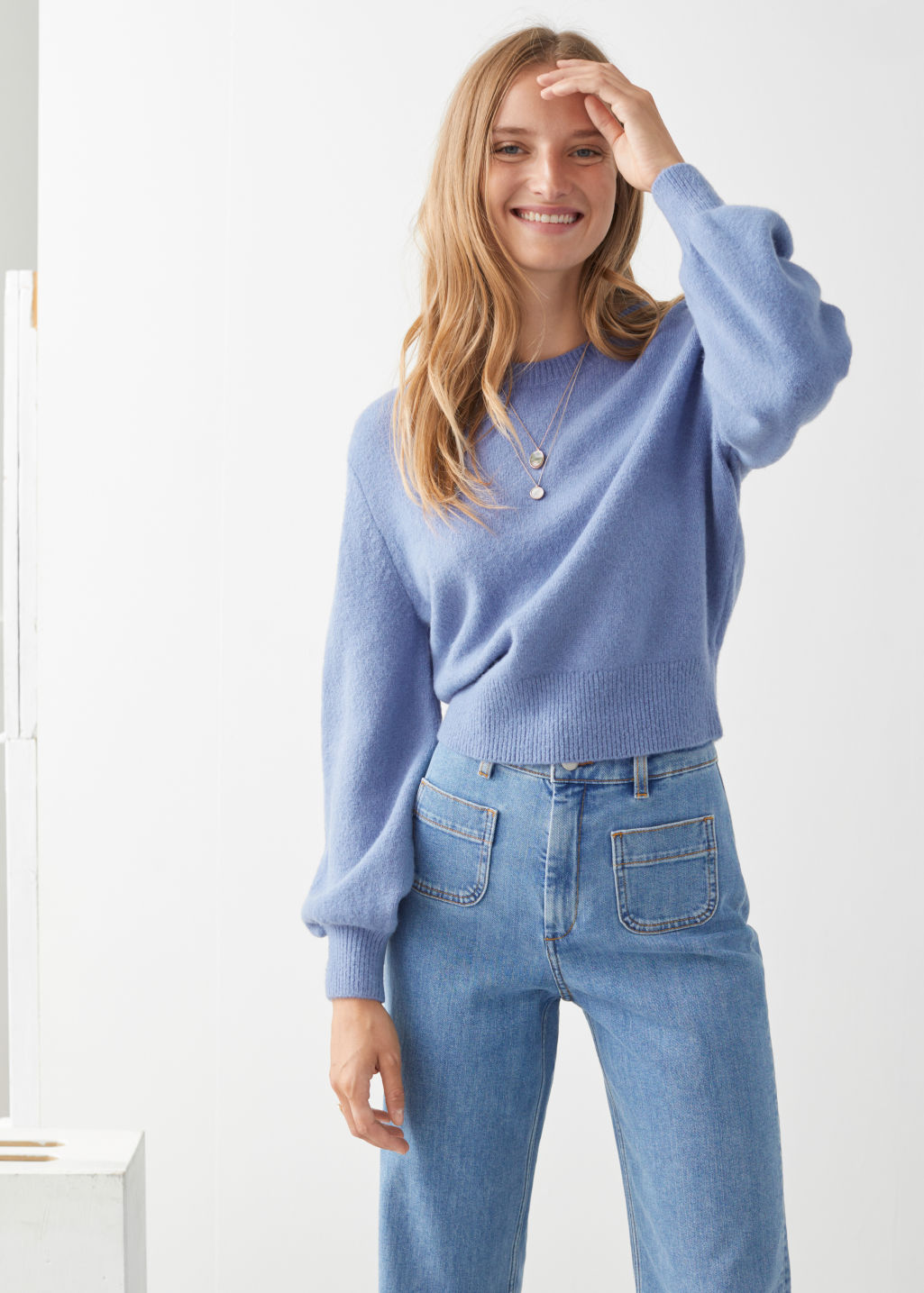 Relaxed Sweater - Blue - Sweaters - & Other Stories - Click Image to Close