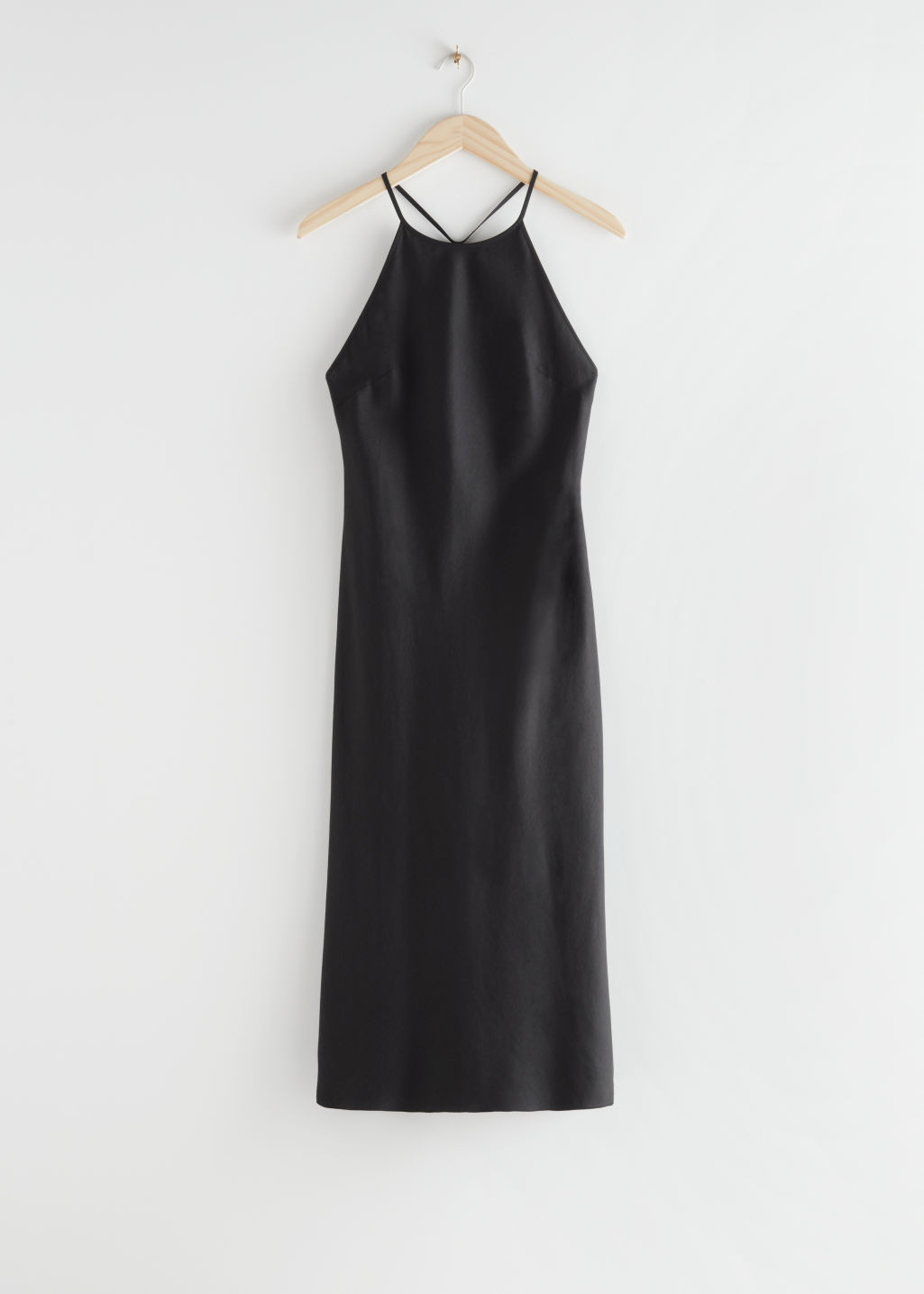 Back Strap Midi Dress - Black - Midi dresses - & Other Stories - Click Image to Close